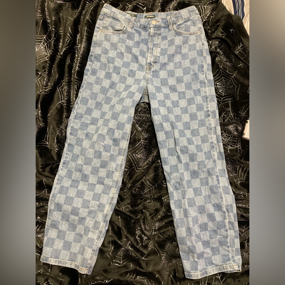 NWOT checkered “mom jeans” from TARGET!!